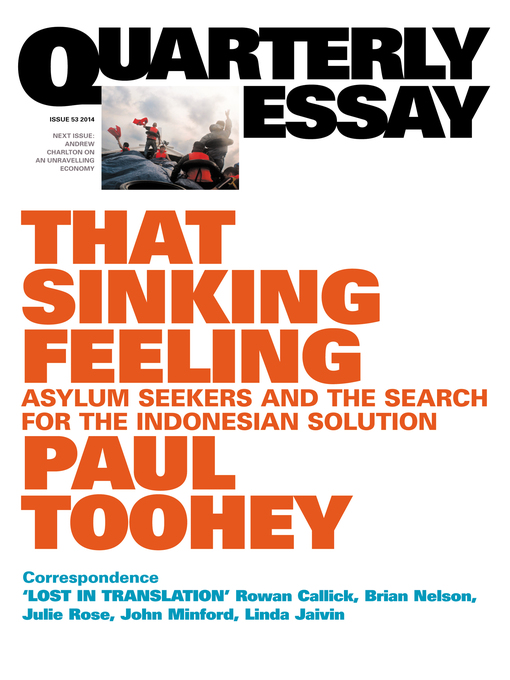 Title details for Quarterly Essay 53 That Sinking Feeling by Paul Toohey - Available